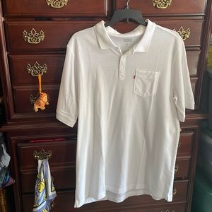 Levi Mens Polo Shirt Sz XLT white